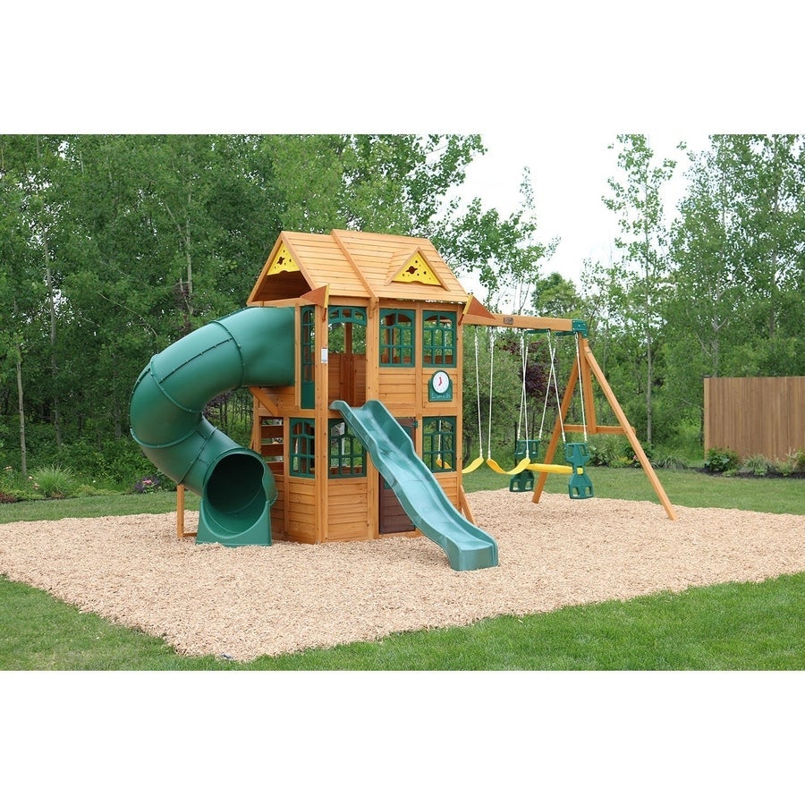 Charleston Lodge Wooden Swing Set