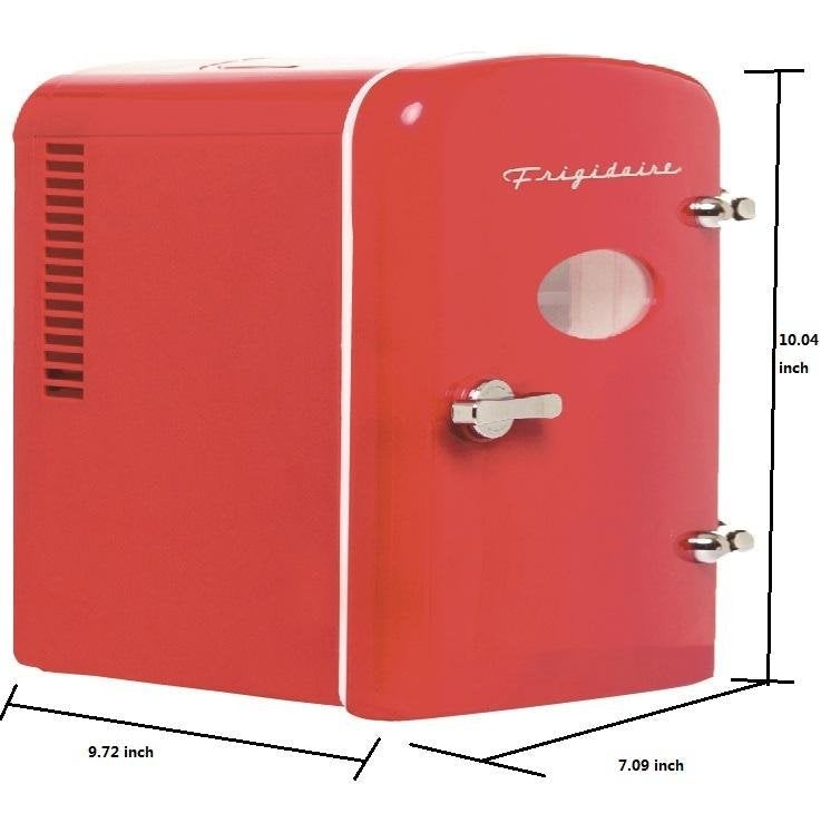Frigidaire Portable Retro 6 Can Mini Personal Beverage Refrigerator,  EFMIS129, Red