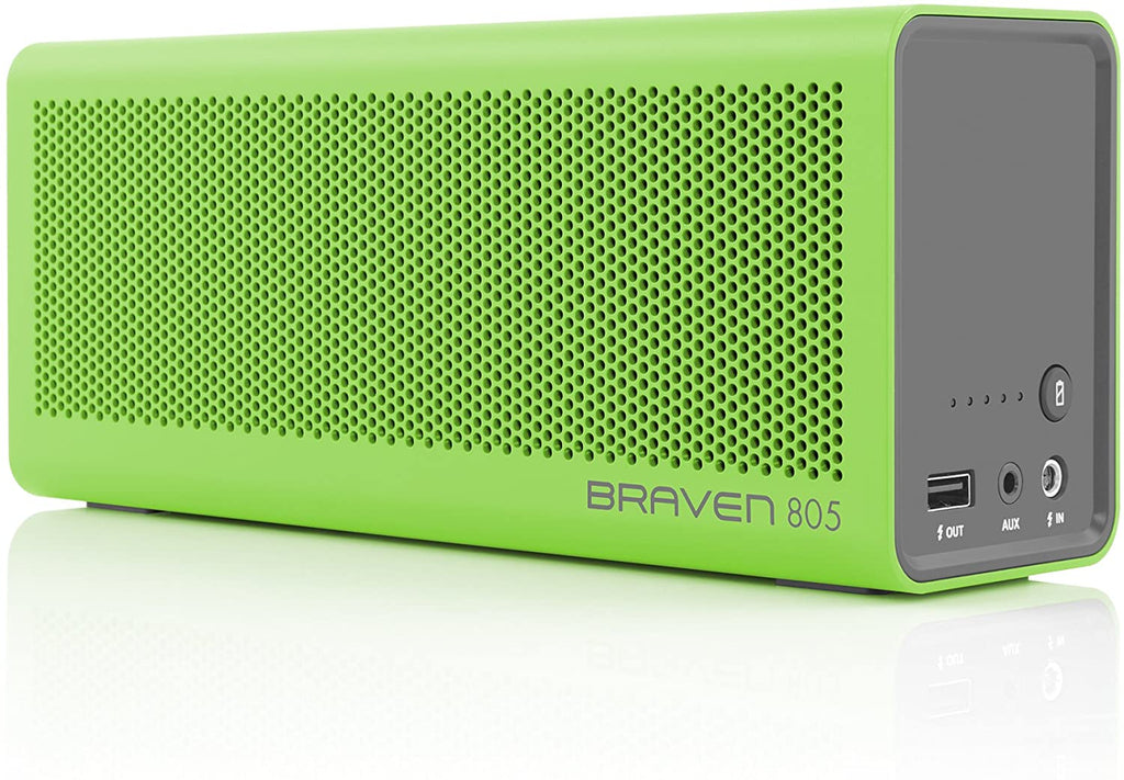 805 Portable Wireless Bluetooth Speaker [18 Hour Playtime] Built-in 4400 mAh Power Bank Charger – Orange/Gray