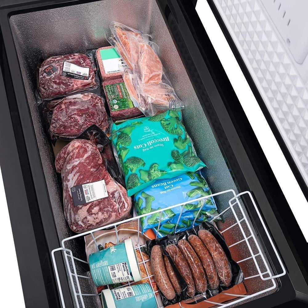 New Air Chest Freezer – 7 Cubic Feet Reach In Freezer Chest – Quiet Freezer with Digital Temperature Control, Open Door Alarm, and Fast Freeze Mode – Black NFT070MB00