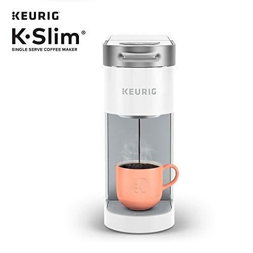 Keurig K-Slim Coffee Maker, Single Serve K-Cup Pod Coffee Brewer, 8 to 12 oz. Brew Sizes, White