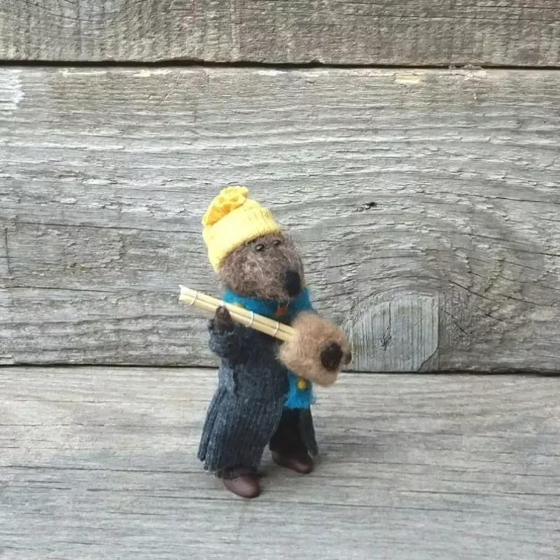 Christmas decoration-Jug-band organic art doll
