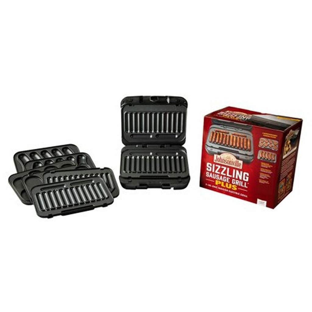Johnsonville Sizzling Sausage 3-In-1 Grill Plus with Customized Cooking Plates