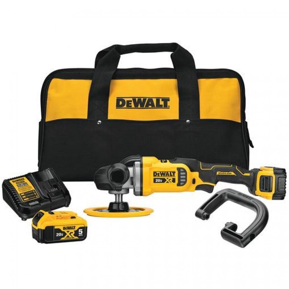 DeWalt DCM849P2 20V MAX XR 7′′ Cordless Variable Speed Rotary Polisher Kit
