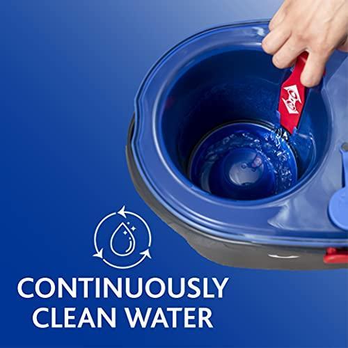 O-Cedar EasyWring RinseClean Microfiber Spin Mop & Bucket Floor Cleaning System with 2 Extra Refills, Grey