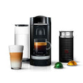 Nespresso VertuoPlus Deluxe Coffee and Espresso Maker Bundle with Aeroccino Milk Frother by De’Longhi Black