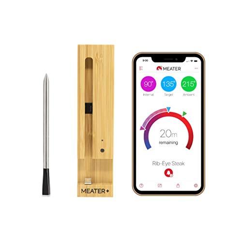 MEATER Plus 165ft Long Range Smart Wireless Meat Thermometer with Bluetooth for The Oven, Grill, Kitchen, BBQ, Smoker, Sous Vide, Rotisserie