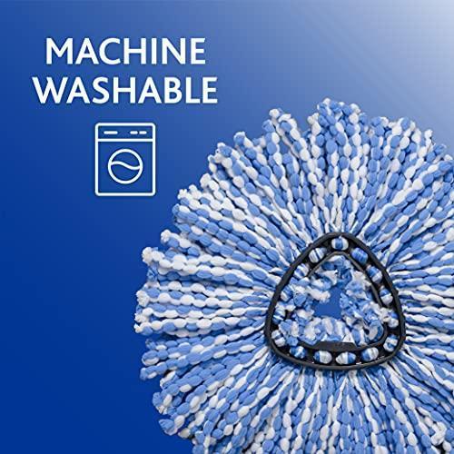 O-Cedar EasyWring RinseClean Microfiber Spin Mop & Bucket Floor Cleaning System with 2 Extra Refills, Grey