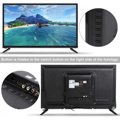 fo sa BCL-32A/3216D 43 Inch TV 4K HD LCD Smart TV Display 1920 1080, WiFi Home TV Supports HDMI/RJ15/AV/USB/HF Antennas/Computer Audio Input and Headphone Output(US Plug)