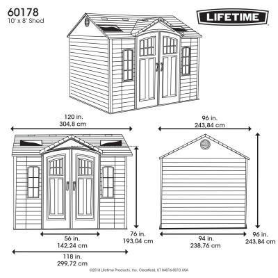 10 Ft. x 8 Outdoor Storage Shed 350