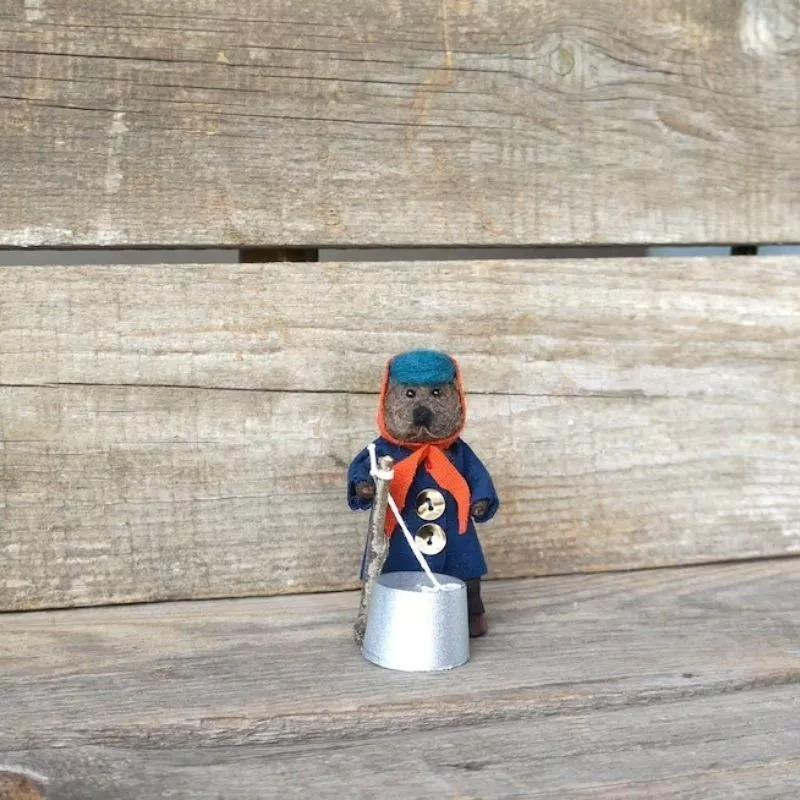 Christmas decoration-Jug-band organic art doll