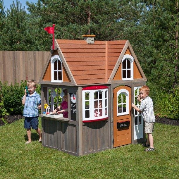 Kidkraft Greystone Cottage Playhouse with EZ Kraft Assembly