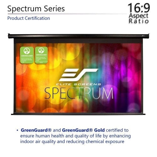 Elite Screens Spectrum Electric Motorized Projector Screen with Multi Aspect Ratio Function, Home Theater 8K/4K Ultra HD Ready Projection, ELECTRIC100H (Renewed)