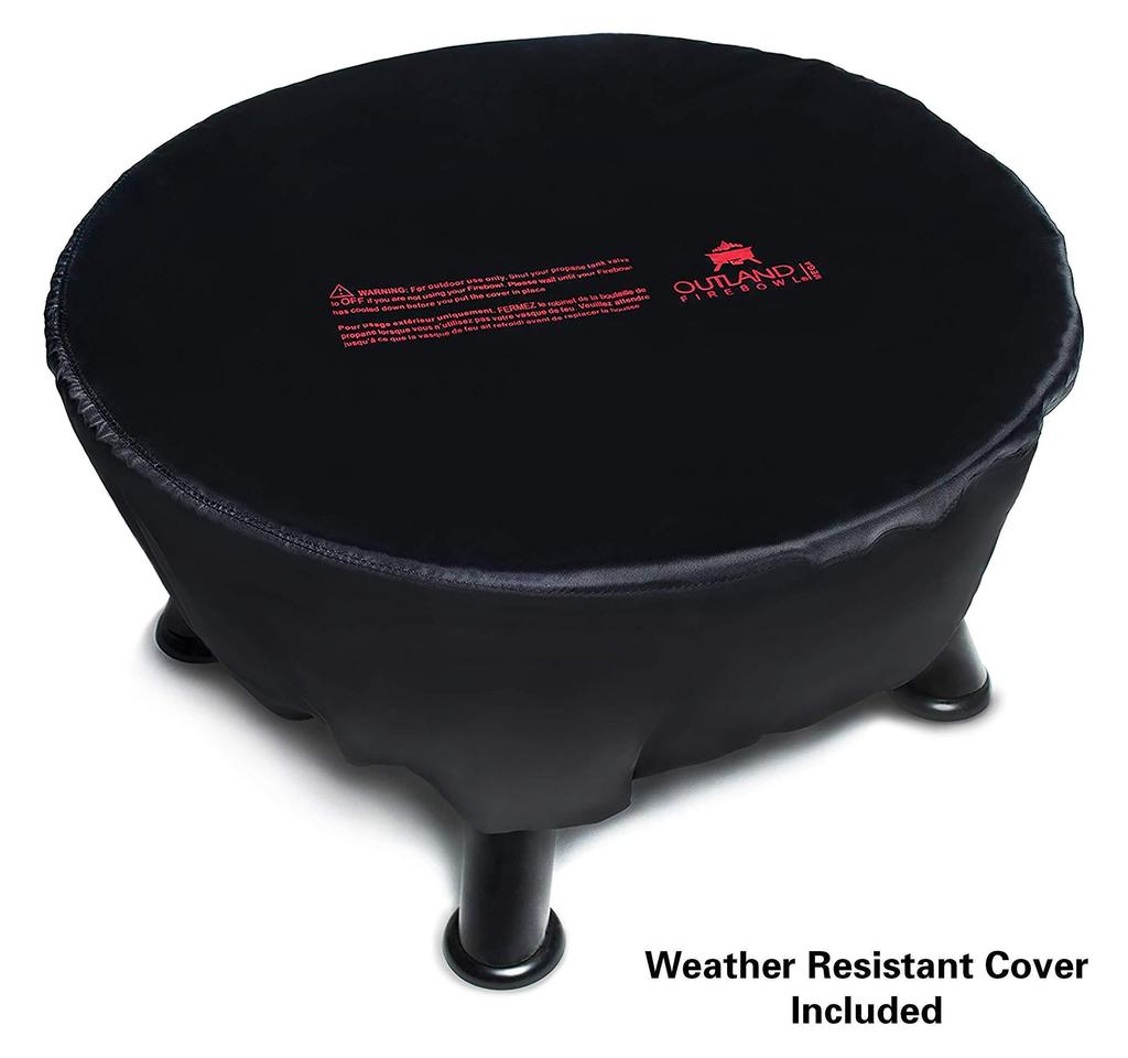 Outland Firebowl 883 Mega Outdoor Propane Gas Fire Pit with UV and Weather Resistant Durable Cover, 24-Inch Diameter 58,000 BTU