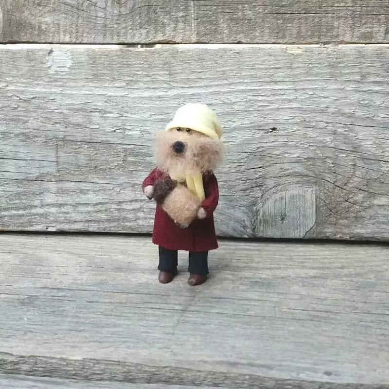 Christmas decoration-Jug-band organic art doll
