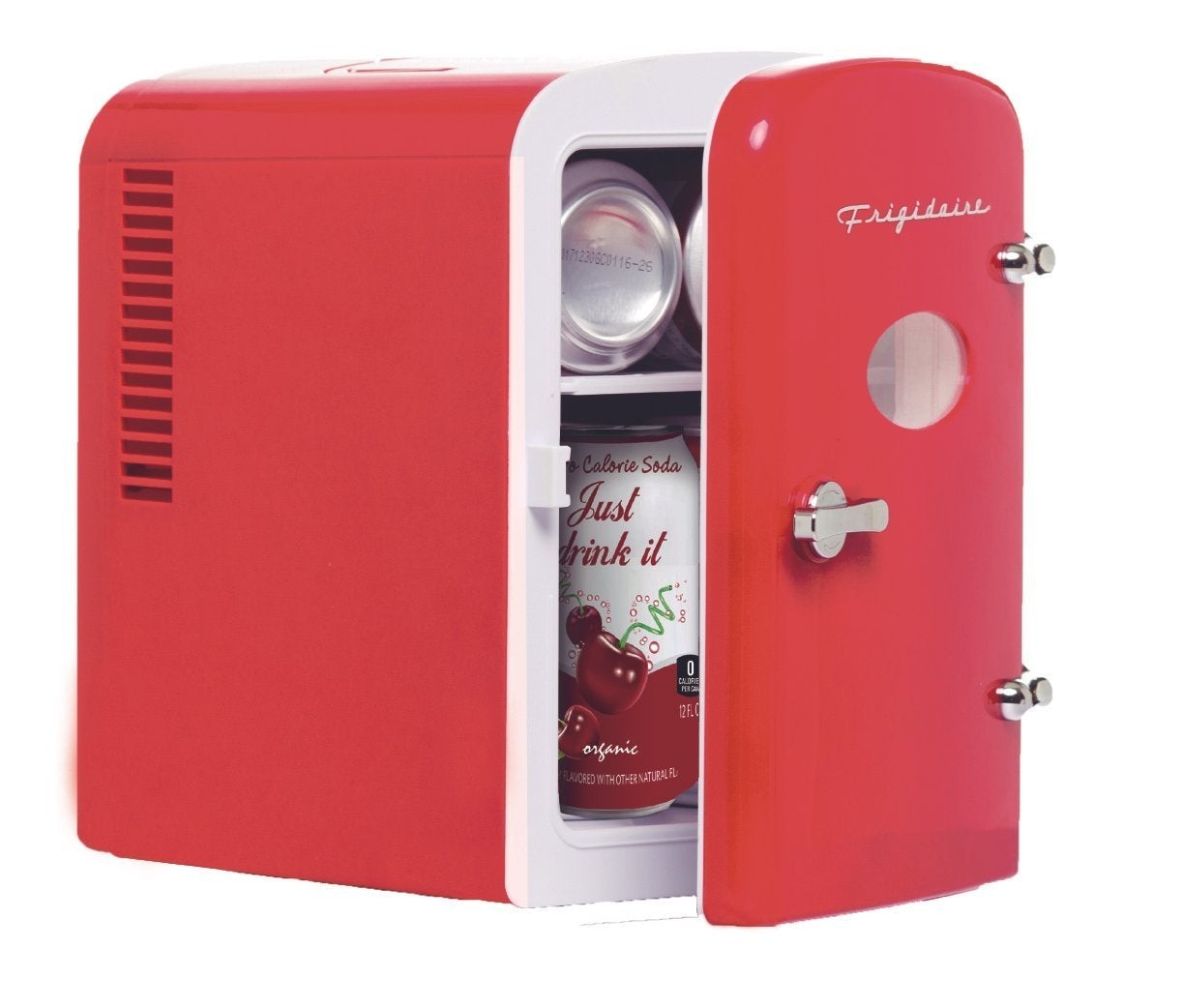 Frigidaire Portable Retro 6 Can Mini Personal Beverage Refrigerator,  EFMIS129, Red