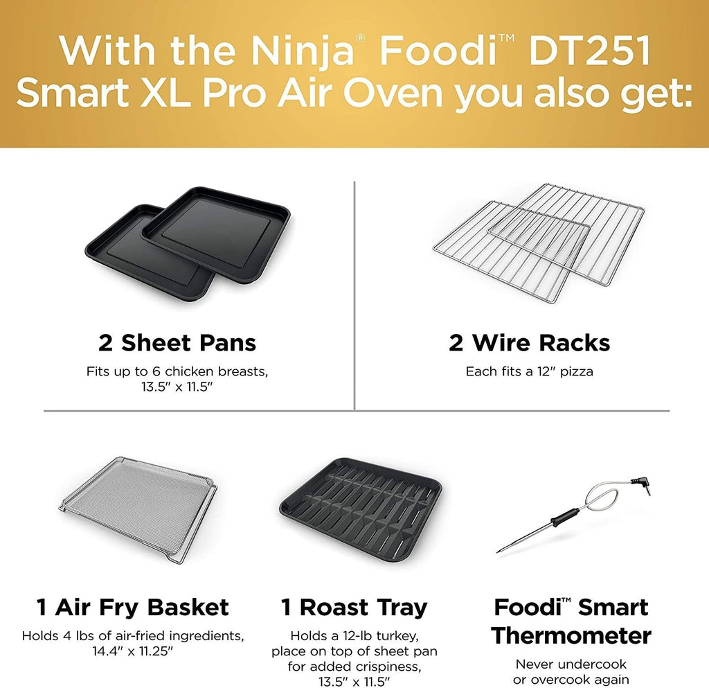 Ninja DT251 Foodi 10-in-1 Smart XL Air Fry Oven
