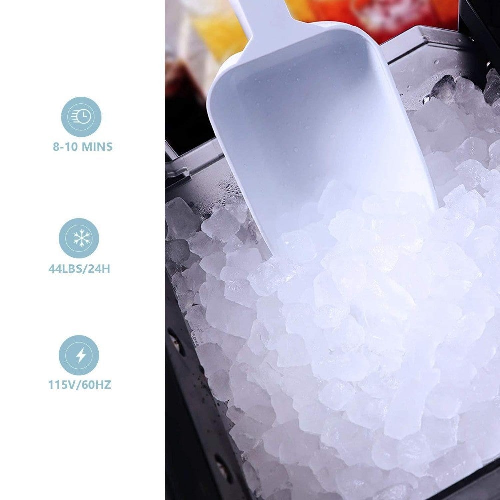 ADT Countertop Chewable Nugget Ice Maker Machine 44lbs per Day (44Lbs, 24Hours)