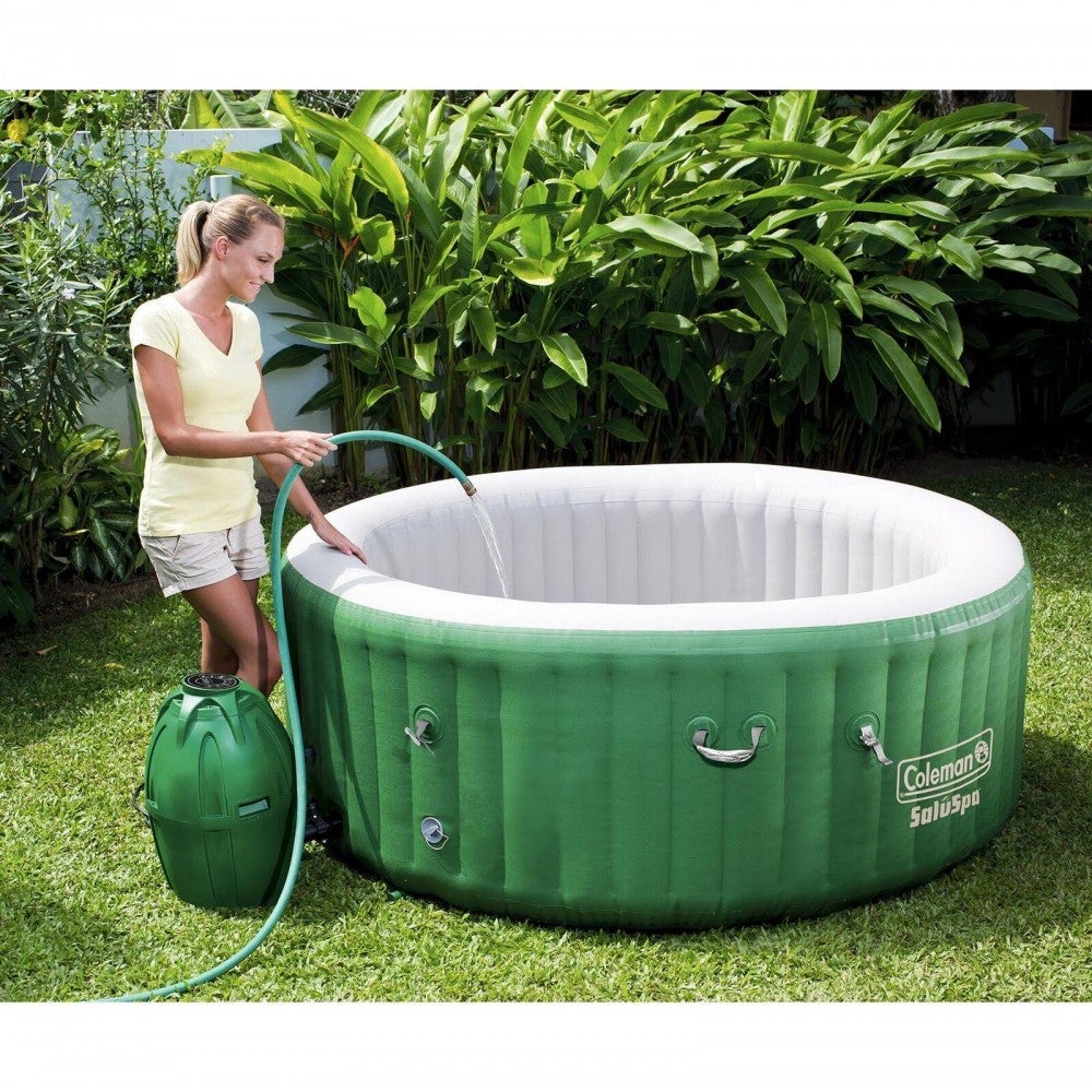 Coleman SaluSpa 90363E Inflatable Outdoor Spa Jacuzzi Bubble Massage Hot Tub