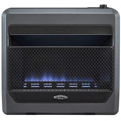 Bluegrass Living Bluegrass B30TPB-BB Vent Free Blue Flame  Space Heater with Blower and Base Feet-30,000, T-Stat Control, 30000 BTU, Black