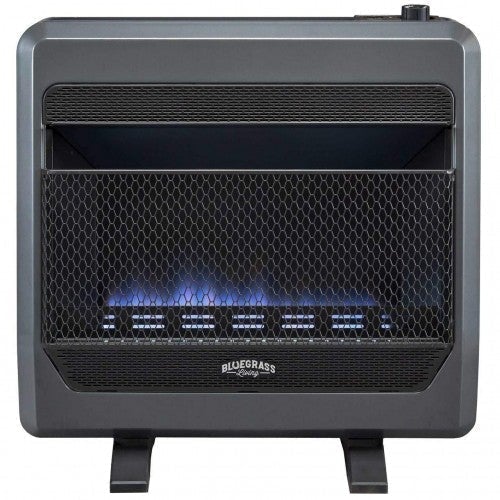 Bluegrass Living Bluegrass B30TPB-BB Vent Free Blue Flame  Space Heater with Blower and Base Feet-30,000, T-Stat Control, 30000 BTU, Black