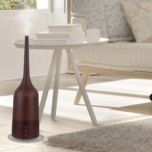 AIRCARE SU320DWAL Spire Warm/Cool Mist Humidifier with Aroma Diffuser and LED Night Light, Walnut