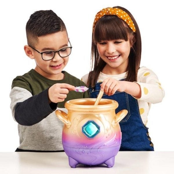 Magic Mixies Magical Misting Cauldron with Interactive 8 inch Blue Plush Toy and 50+ Sounds and Reactions, Toys for Kids, Ages 5+