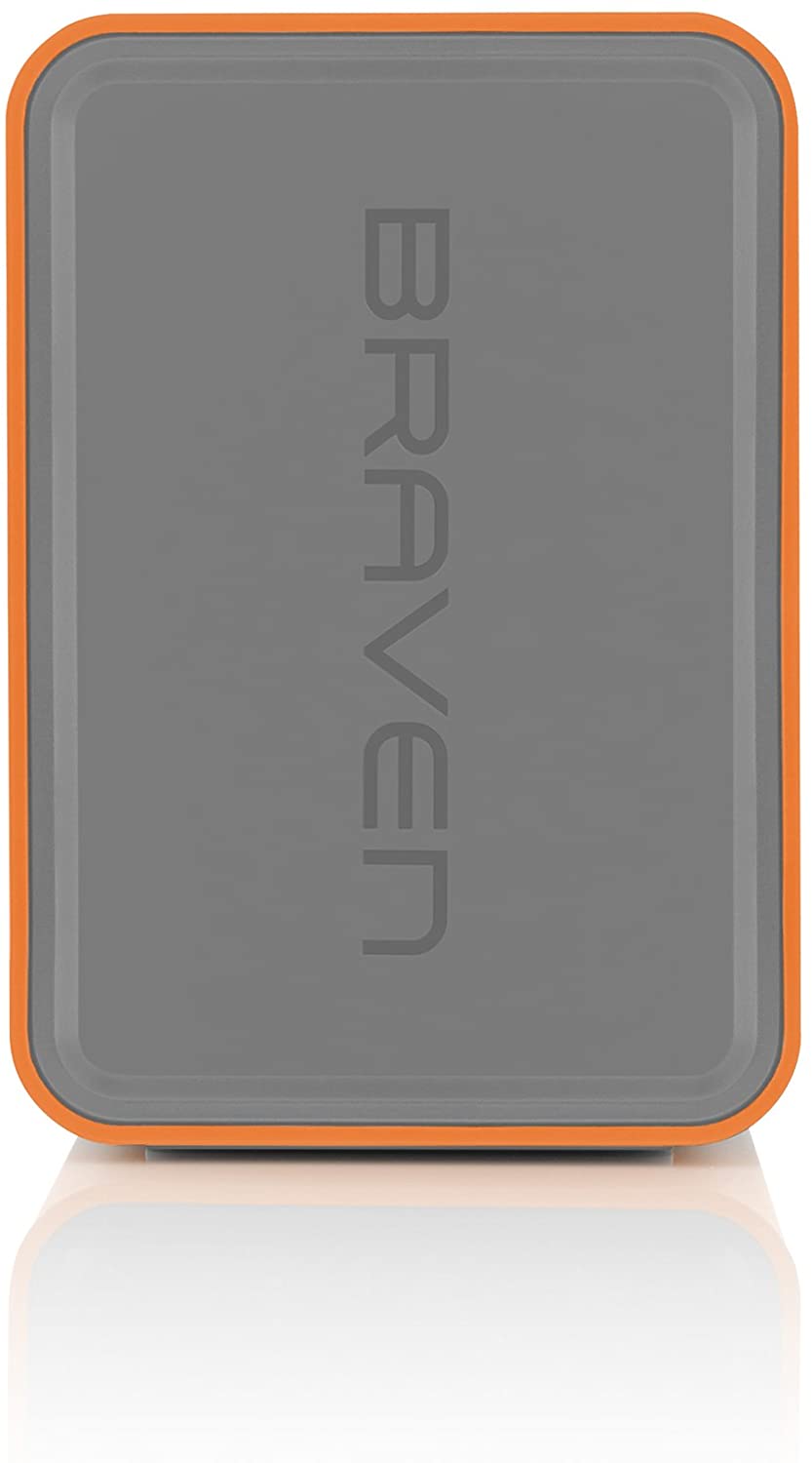 805 Portable Wireless Bluetooth Speaker [18 Hour Playtime] Built-in 4400 mAh Power Bank Charger – Orange/Gray