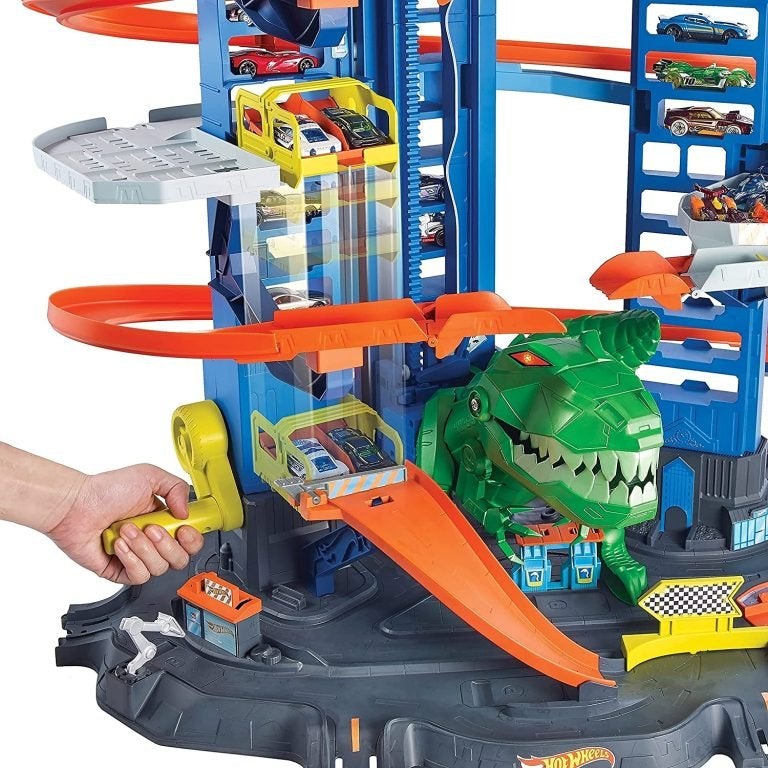 Hot Wheels City Robo T-Rex Ultimate Garage Multi-Level
